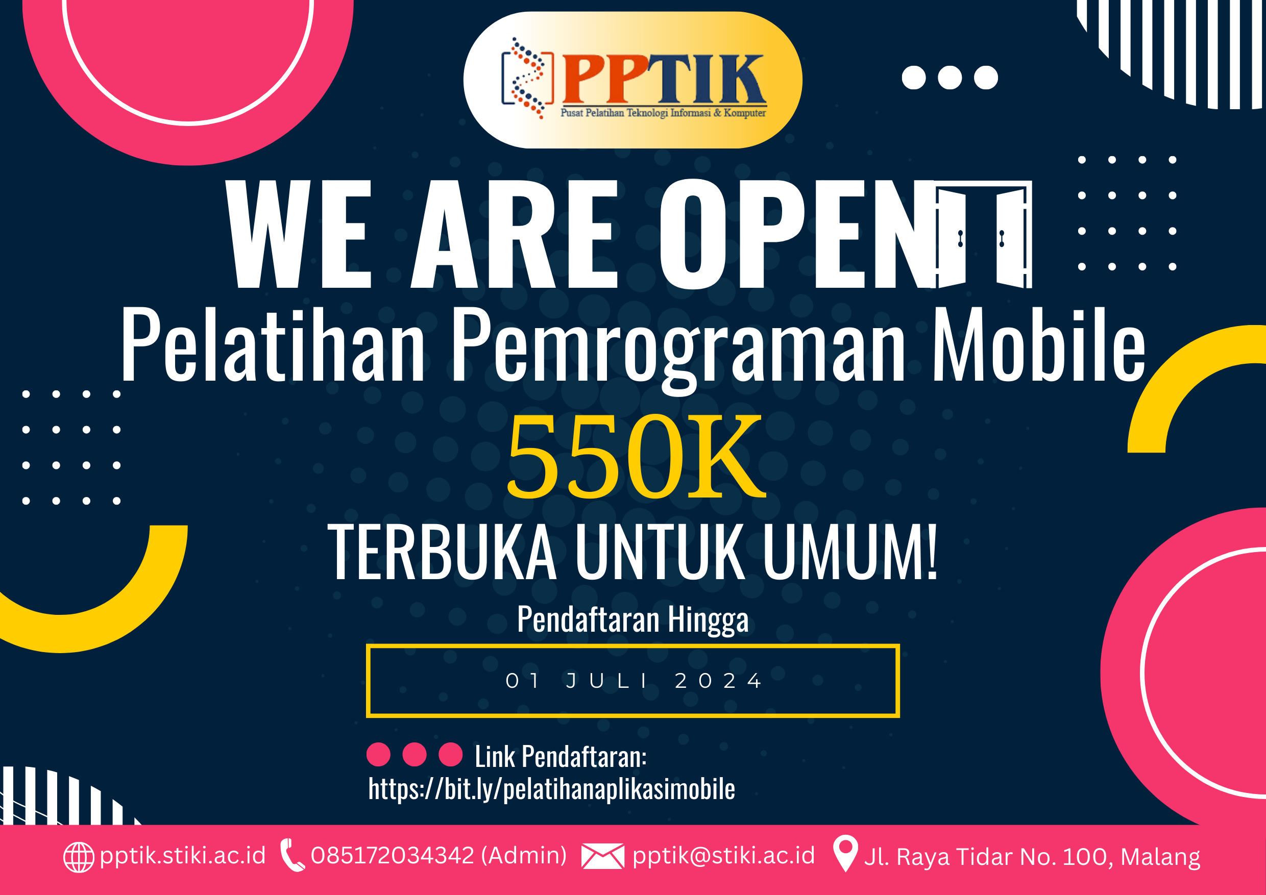 Pendaftaran Pelatihan Aplikasi Mobile (UMUM) Periode Juni 2024