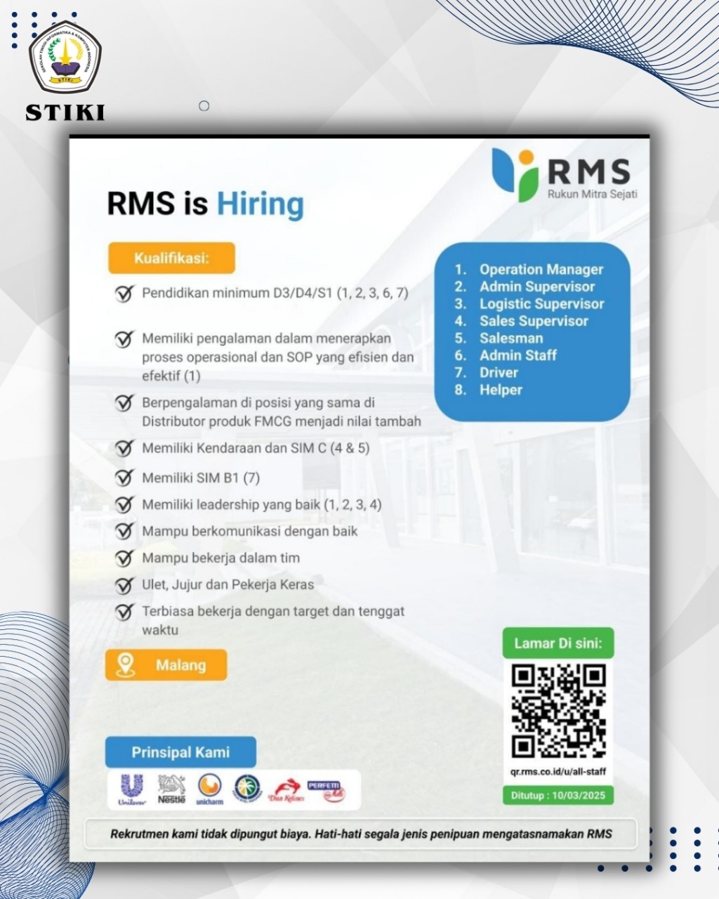 RMS is Hiring